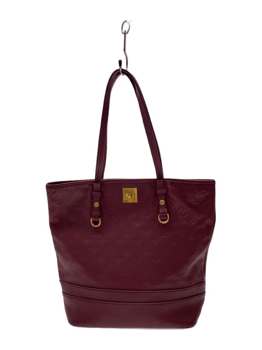 LOUIS VUITTON Citadine Monogram Empreinte Leather Red Bag